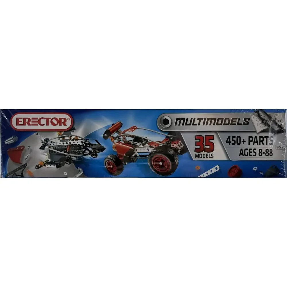 Erector Multimodels 85556 Deluxe Set 450+ Parts Motorized 35 Models Sealed